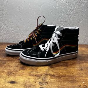 Vans SK8-Hi 2.0 Rainbow trainers in black Women 6 Men 4.5